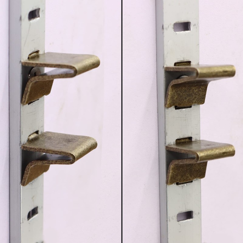 Adjustable Steel Pilaster Shelf Clip Support, Shelving Bracket Clips for