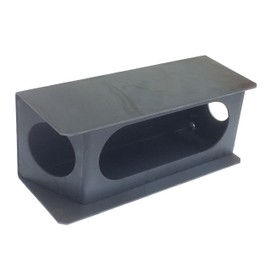 Set of 2 Steel Trailer 6" Oval Tail Light / 2" Angled Round Side Light Mount Box - 24015