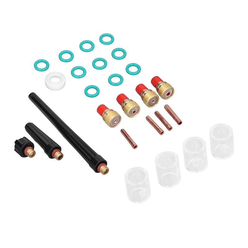 26Pcs TIG Welding Torch Tool Glass Cup Gas Lens Welding