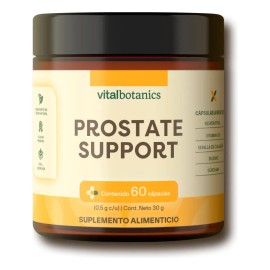 Vitalbotanics Prostate Support 60 capsulas de 500mg (2 Meses) con Semilla de Calabaza, Equinácea, Granada, Selenio, Curcuma, Resveratrol y Vitamina D3. Suplemento Multivitaminico para Hombres