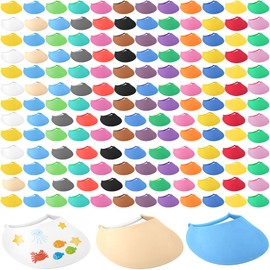 168 Pack Foam Visors Bulk Soft Sun Visor with Coil Bands Adjustable Summer Visor for Adult Boys Girls Beach Camping Golf (US, Alpha, One Size, Color Style 2)