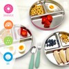 Elk and Friends Stainless Steel Divided Plates with Silicone Sleeve