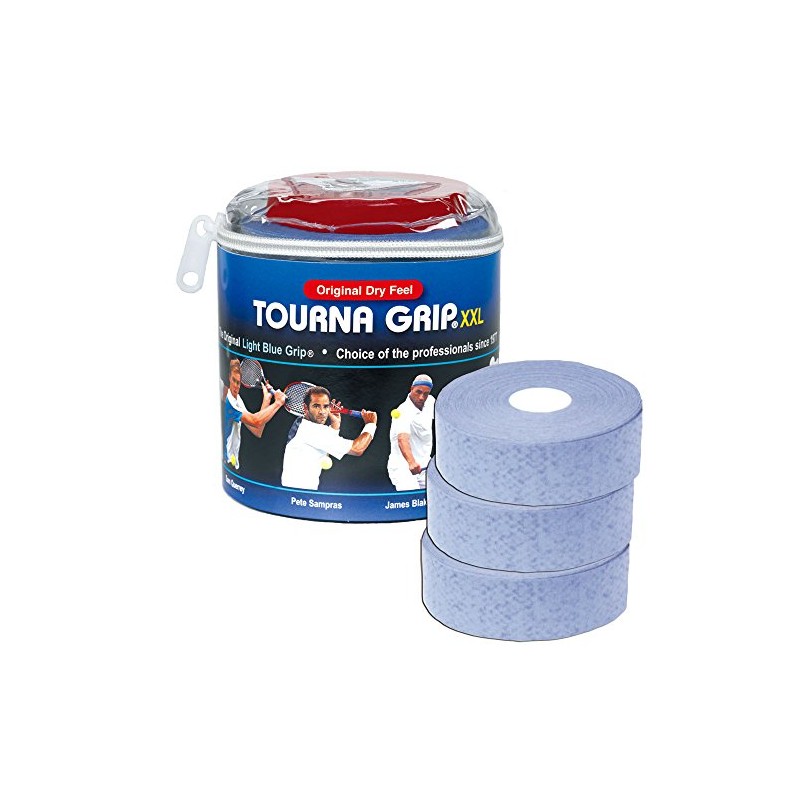 Tourna Grip Zipper Box of 30 XXL Unisex Children, Blue