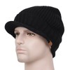 Kuyou Men's Knitted Beanie Hat with Visor Beanie Cap -
