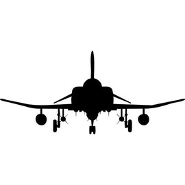 Haynes Silhouette Jet (F4 Phantom) I Wall Decal Cutout 21.5"x48"