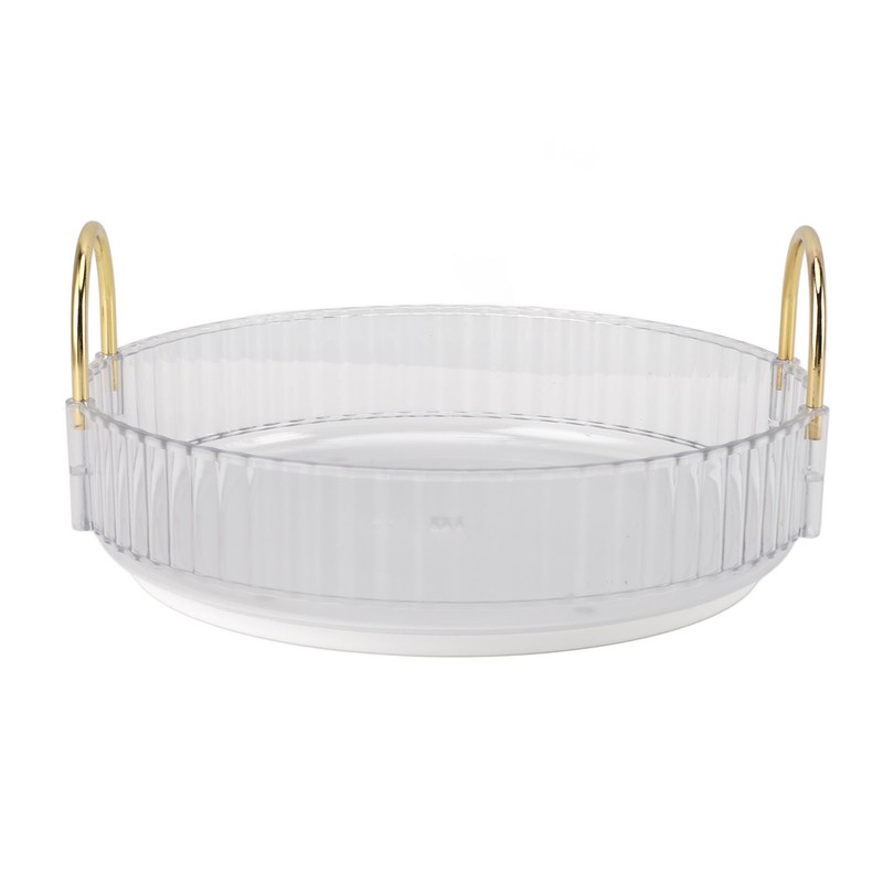 Round Storage Tray 360 Degree Rotating Waterproof Clear Desktop Organizer