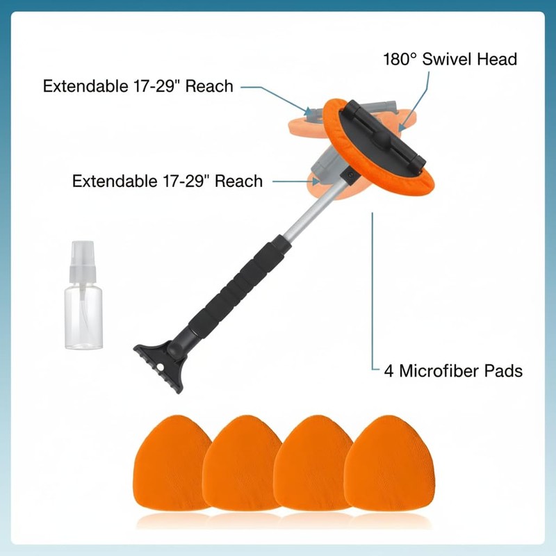 2-in-1 Car Windshield Cleaner & Snow Scraper for SUV Truck