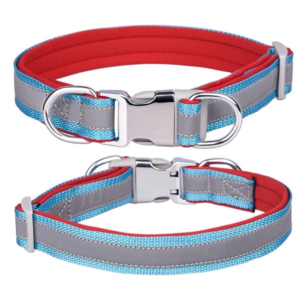 haoyueer Reflective Nylon Dog Collar with Safety Buckle, Adjustable Pet