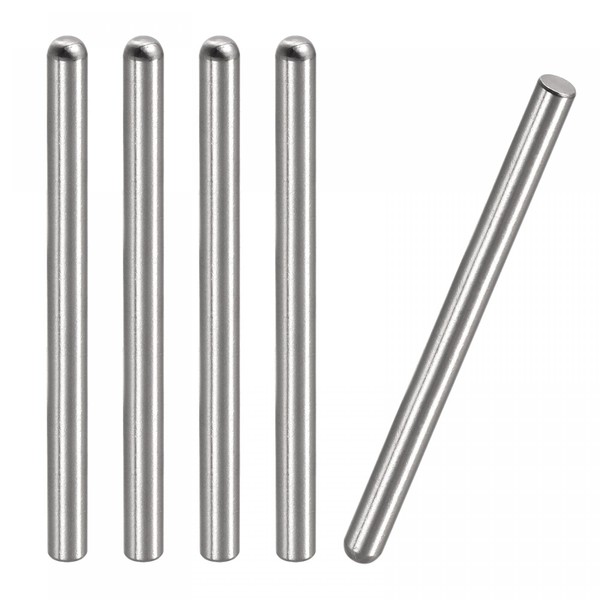uxcell Dowel Pin Round Head Dowel Pin 5x80mm Silver Tone