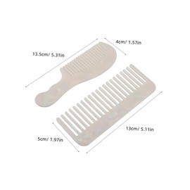 Gatuida 2pcs Small Acetate Hair Combs for Women Static Lightweight Detangling Styling Tools with Short Handle Square Design Scalp Friendly Travel and Everyday Use