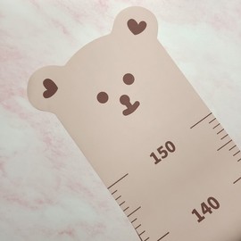 Animal Height Measuring Tape Bear Peach