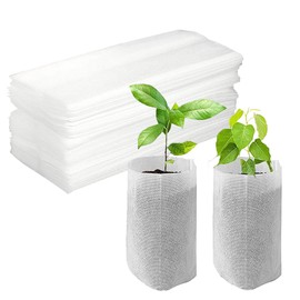 50pcs Grow Bags,Biodegradable Non-Woven Plant Nursery Bags Plant Fabric Seedling Pots Bags Plants Home Garden Supply (15.7 * 14.2)