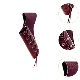 Qianly Medieval Sword Frog PU Leather Sword Holster for Cosplay Stage Performance, Red