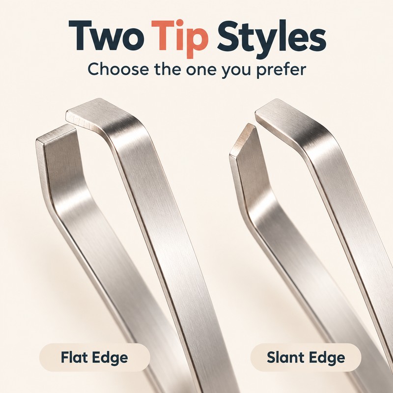 Stainless Steel Fish Bone Tweezers – Flat or Slant Tip