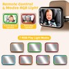 Baby Car Mirror with Light, 7 RGB Light Rear Facing