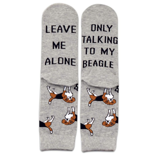TSOTMO Beagle Dog Pet Lover Socks Leave Me Alone Only