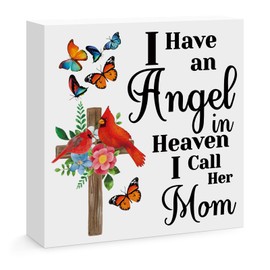 Sympathy Gifts for Loss of Mum Memorial Wooden Sign Decor Memorial Gifts for Loss of Mother Condolence Bereavement Gift In Memory of Mum Plaque Funeral Remembrance Decor