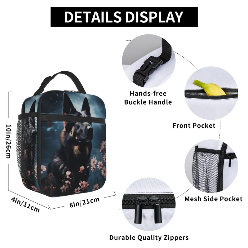 VANZEV Insulated Lunch Box for Women Men, German Shepherd Dog