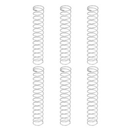 QUARKZMAN Pack of 6 Compression Springs, Stainless Steel Coil Springs, 1 mm Wire Dia. x 15 mm Outer Dia. x 90 mm Length Extension Spring Ballpoint Pen Compression Springs for Workshop, Home Repairs,