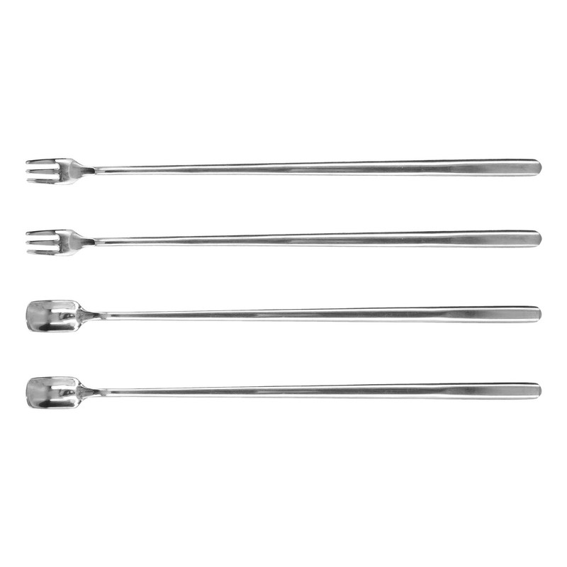 4Pcs 304 Stainless Steel Coffee Spoon Long Handle Coffee Spoon
