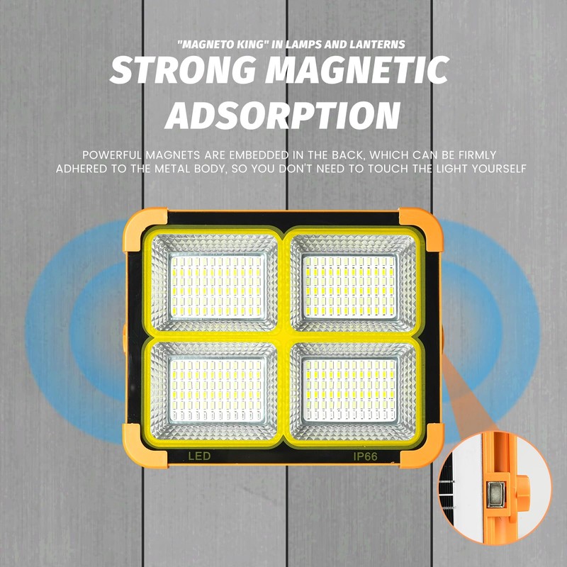 100w Solar Panel LED Flood Light Portable Outdoor LED Reflector