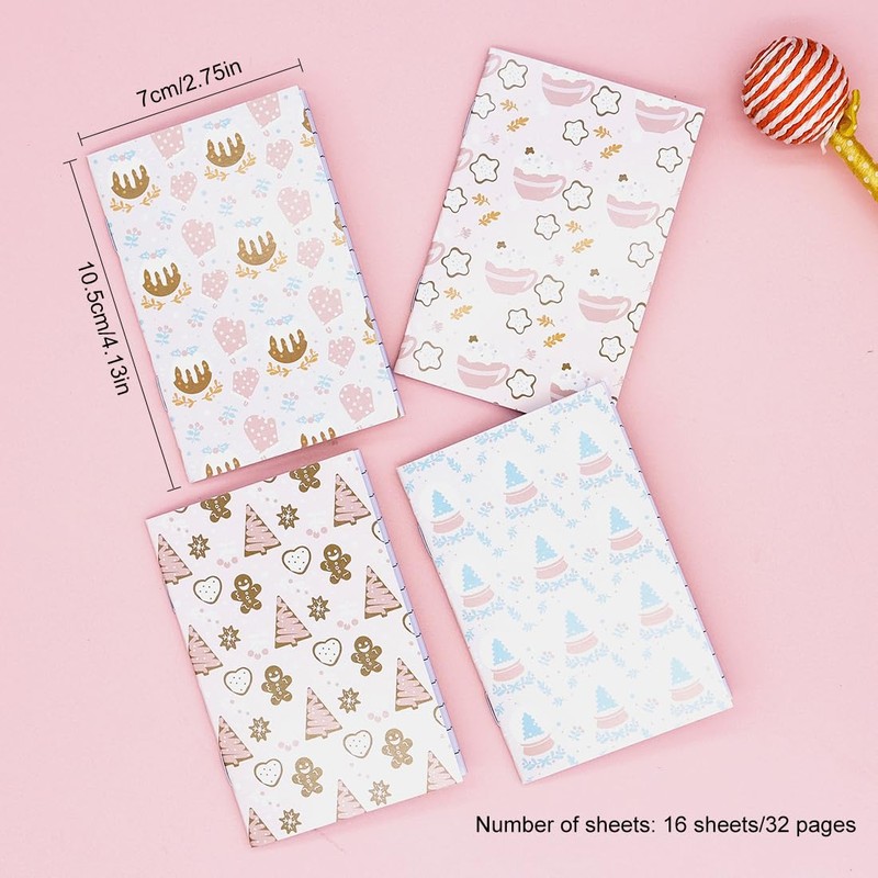 32 Pieces Mini Notebook Pocket Size Notepad Small Pocket Notepads