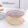 Stainless Steel Fruit Basket Double Handles Metal Mesh Drain Round