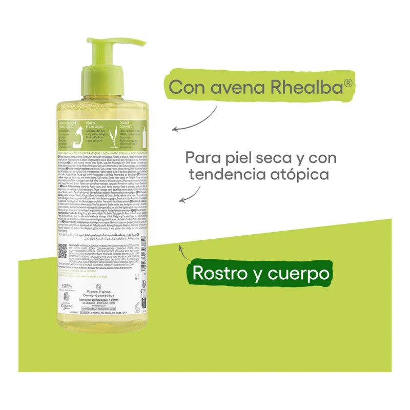 A-Derma Exomega Control Aceite Dermolimpiador 500 ml