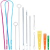 CABODYALS 12Pcs Draw String Clip Sewing Loop Turner Hooks Tool