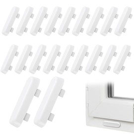 20 Pcs Weep Hole Covers, Window Drainage Caps, Window Sill End Cap, Replacement Drainage Covers for Double Glazing, Drain Caps for UPVC Windows & Doors (White, M)