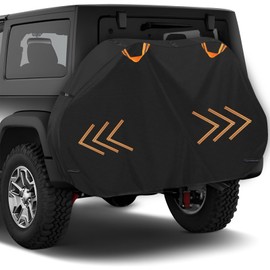 KANCOKIT Bike Cover for Transport on Rack, Bicycle Covers for 2 Bikes on Rear Bike Rack, 600D Outdoor Storage Bike Travel Cover on Car Bike Rack, Waterproof Bike Rack Covers for 3 Bikes on Hitch