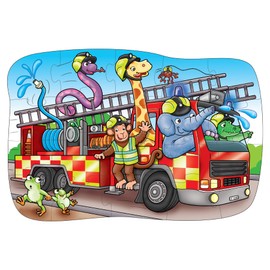 Orchard Toys Big Fire Engine Jigsaw Puzzle, 20 Piece Shaped Educational Jigsaw Puzzle For Kids, Toddlers, Ages 2-5, Develops Hand-Eye Coordination