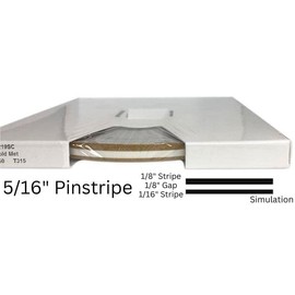 Universal/TFX 5/16" x 150' Double Lined Pinstripe (1/16" Stripe, 1/8" Gap, 1/8" Stripe) Automotive Pinstriping Tape for Cars, Trucks, suvs, and More (063 Dark Charcoal Metallic)