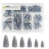 50pcs Bullet Fishing Weights Sinker Kit Worm Weights Slip Fishing