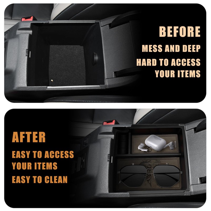 TripleAliners Center Console Organizer Compatible with 2021-2024 Ford Bronco(No for