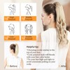 DOORES Ponytail Hairpiece, Light Blonde Highlights Golden Blonde, 35 cm,
