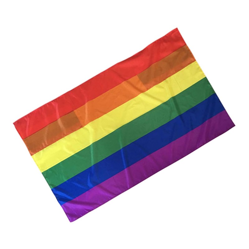 ORFOFE Flag Cape Rainbow Cape Polyester Party Wear Easy Care