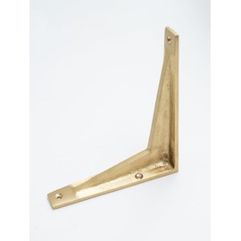 Satin Brass Shelf Brackets | Heavy Duty Brackets for Kitchen Bookshelf | Brass Shelving Heavy Solid Cast Brass | Sold Individually