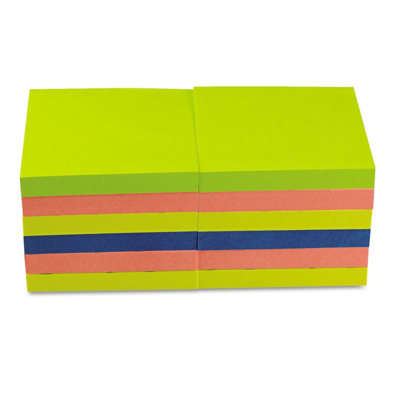 Universal Standard Self-Stick Neon Color Note Pads