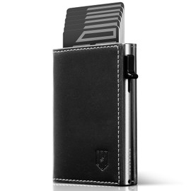 DODENSHA MagSnap Men's Wallet I Slim Wallet with Coin Compartment I Wallets for Men for 10+ Cards I Magnetic Closure Wallet Men's Slim I RFID Protection, Silver-grey, Modern