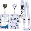 Y2k Star Card Holder ID ID Badge Detachable Lanyard with