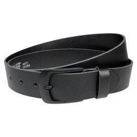 Vascavi Leather Belt, Genuine Leather, Denim Belt, 4 cm Wide and 0.3 cm Thick, Belt, Made in Germany, Suit Belt, Cowhide Leather, Hip Belt, Men's Belt, Women's Belt, black