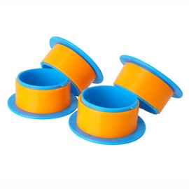 OVOV Stretch Wrap Dispenser 2 Pair Plastic Hand Saver Fit for 3” Core Shrink Wrap Holder (Blue) Free
