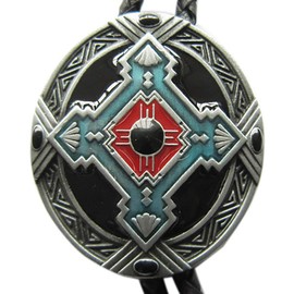 JEAN'S FRIEND Vintage Southwest Celtic Cross Knot Oval Bolo Tie also Stock in the US