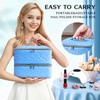 DreamGenius Nail Polish Organizer Case Holds 42 Bottles, Portable Double-Layer