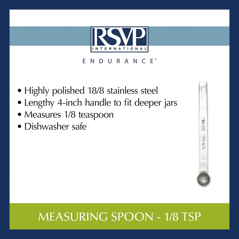 RSVP International Endurance Kitchen Collection Open Stock Measuring Spoon, Stainless