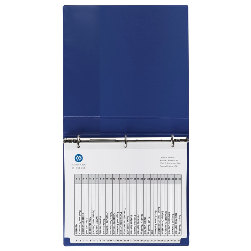 Avery Ready Index Classic Tab Titles, 31-Tab, 1-31, 8.5 X