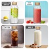 Ferexer 48 oz Sports Borosilicate Glass Water Bottle with Bamboo