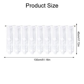 Werownsgso Simple Retro Small Curtains 130 x 45 cm Bistro Curtain One Piece Tulle Short Curtain with Flowers Plain Embroidery Warm and Transparent Suitable for Kitchen Bedroom Study