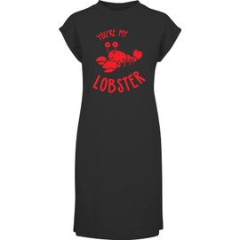 Hippowarehouse You are My Lobster Valentines Day t-Shirt Dress Women's Adults Nightie Nightdress Black